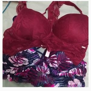 Vs pink padded bralette